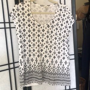 Joie black and white shirt